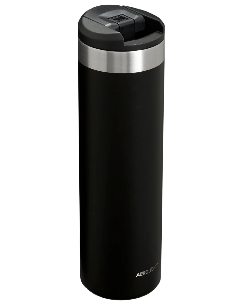 Black coloured Stanley AeroLight Transit Mug 0.6L on white background #colour_black