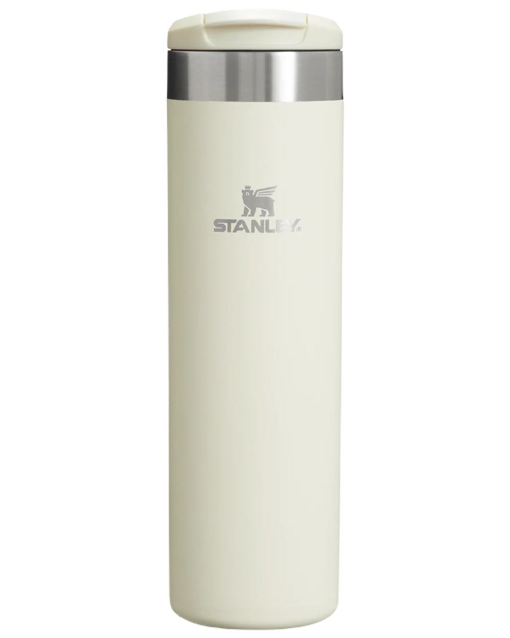 Cream Gloss coloured Stanley AeroLight Transit Mug 0.6L on white background #colour_cream-gloss