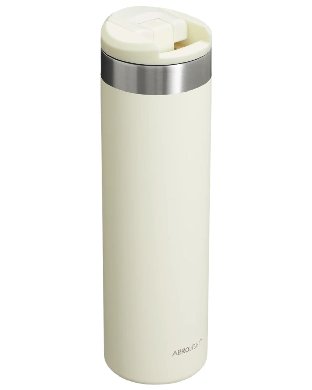 Cream Gloss coloured Stanley AeroLight Transit Mug 0.6L on white background #colour_cream-gloss