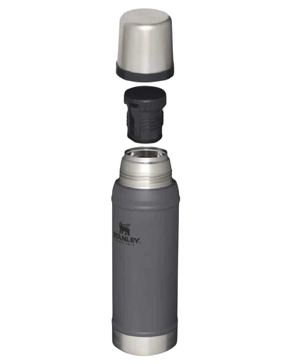 Charcoal coloured Stanley Classic Legendary Bottle 0.75L on white background #colour_charcoal
