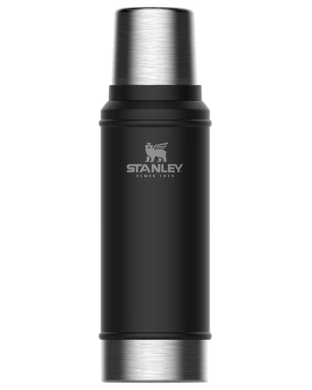 Matt Black Pebble coloured Stanley Classic Legendary Bottle 0.75L on white background #colour_matt-black-pebble