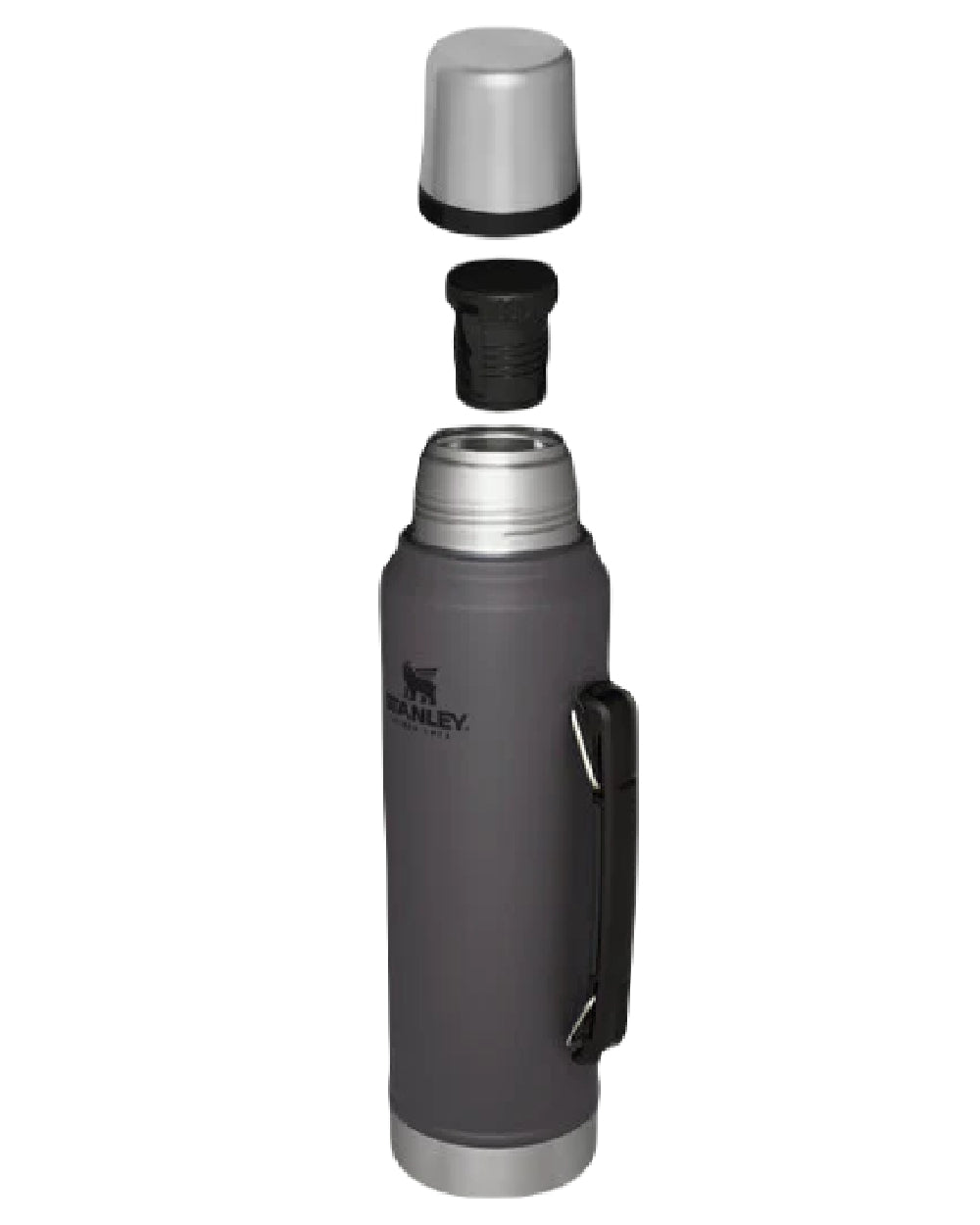 Charcoal coloured Stanley Classic Legendary Bottle 1.0L on white background #colour_charcoal