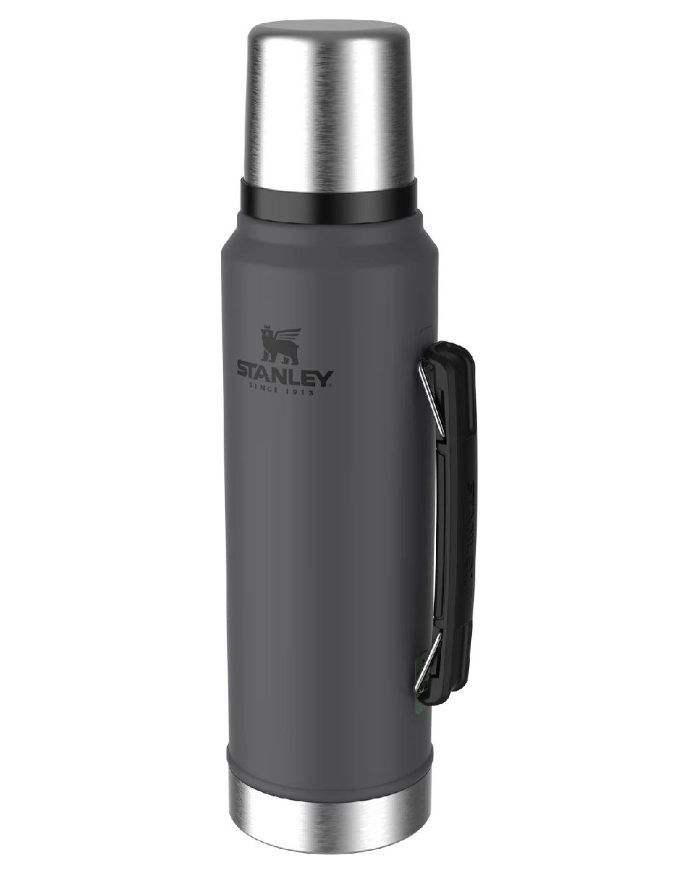 Charcoal coloured Stanley Classic Legendary Bottle 1.0L on white background #colour_charcoal