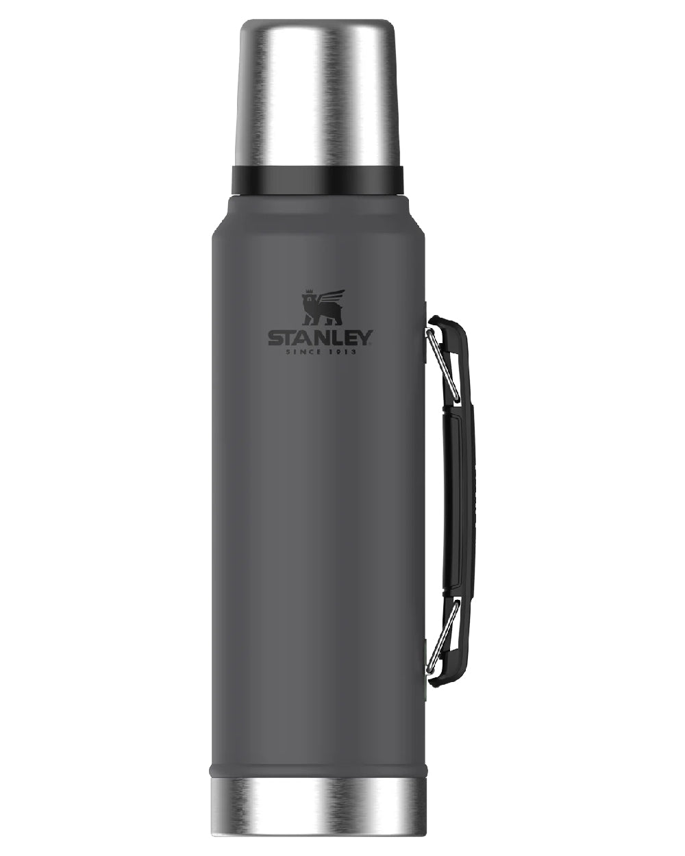 Charcoal coloured Stanley Classic Legendary Bottle 1.0L on white background #colour_charcoal