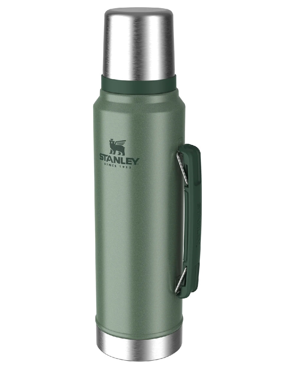Hammertone Green coloured Stanley Classic Legendary Bottle 1.0L on white background #colour_hammertone-green