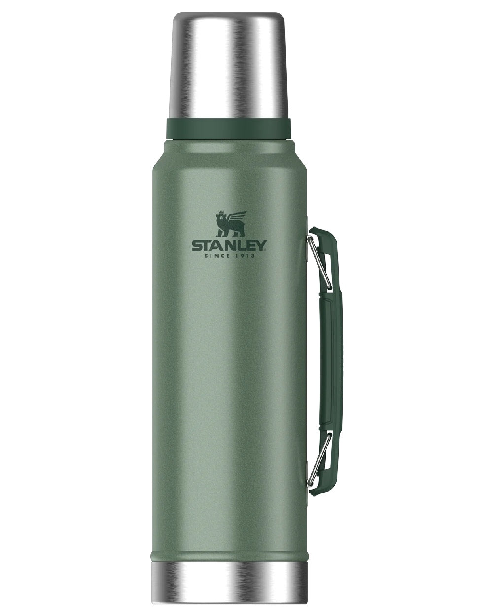 Hammertone Green coloured Stanley Classic Legendary Bottle 1.0L on white background #colour_hammertone-green