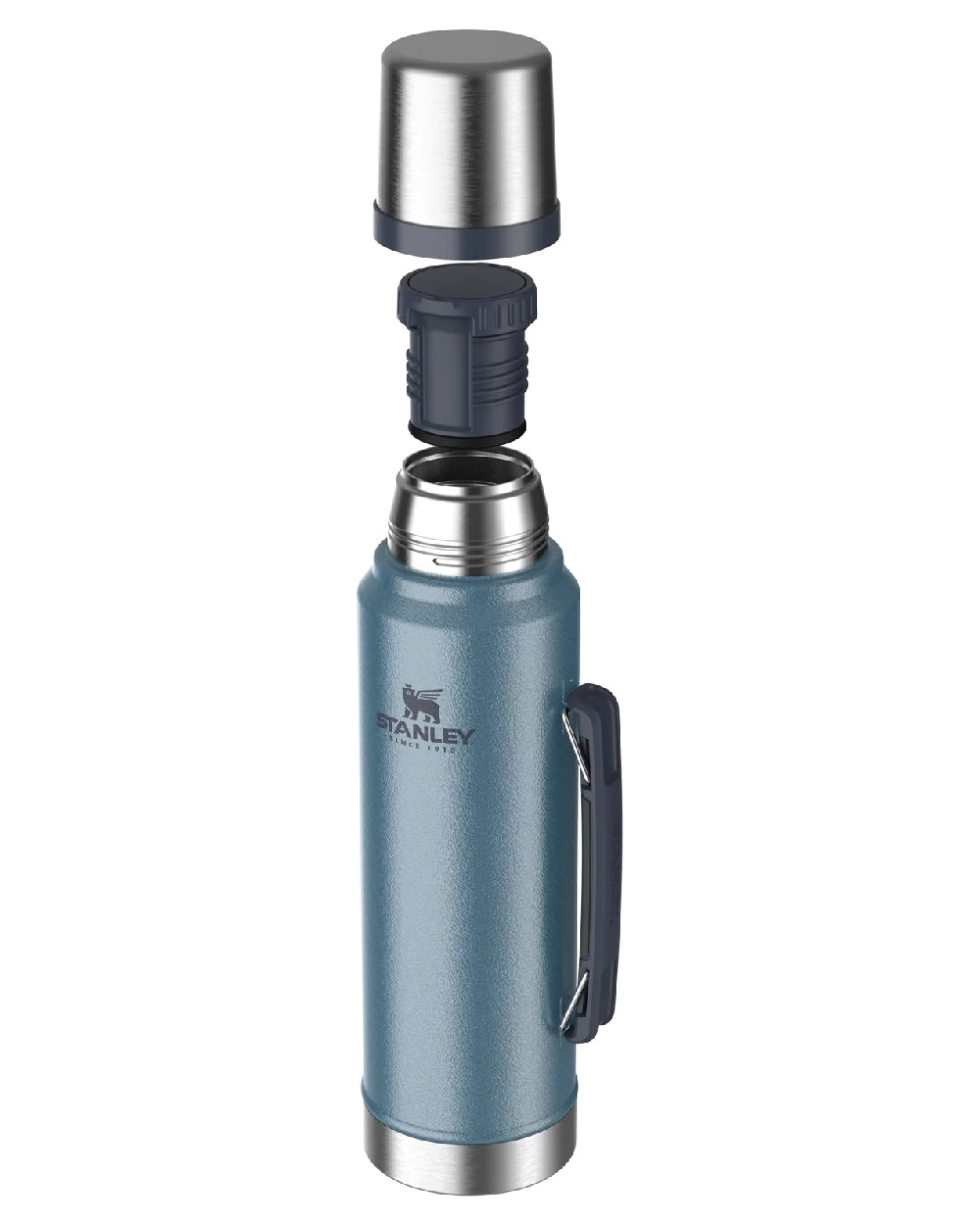 Hammertone Lake coloured Stanley Classic Legendary Bottle 1.0L on white background #colour_hammertone-lake