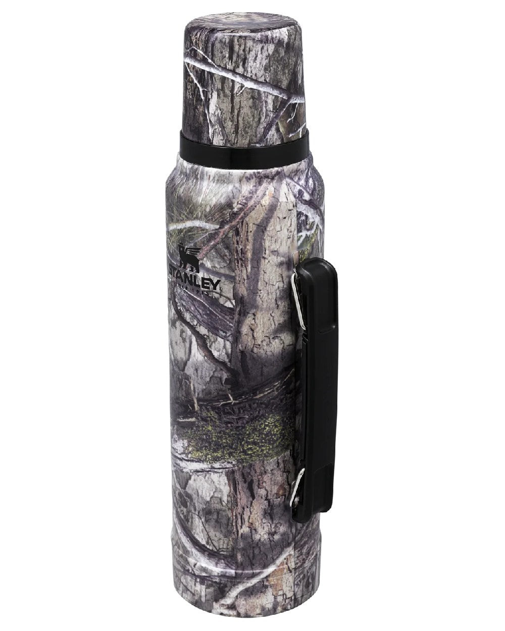Mossy Oak Country DNA coloured Stanley Classic Legendary Bottle 1.0L on white background #colour_mossy-oak-country-dna