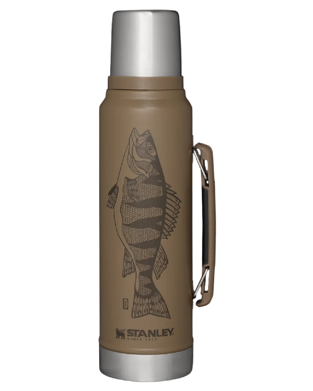 Peter Perch Tan coloured Stanley Classic Legendary Bottle 1.0L on white background #colour_peter-perch-tan