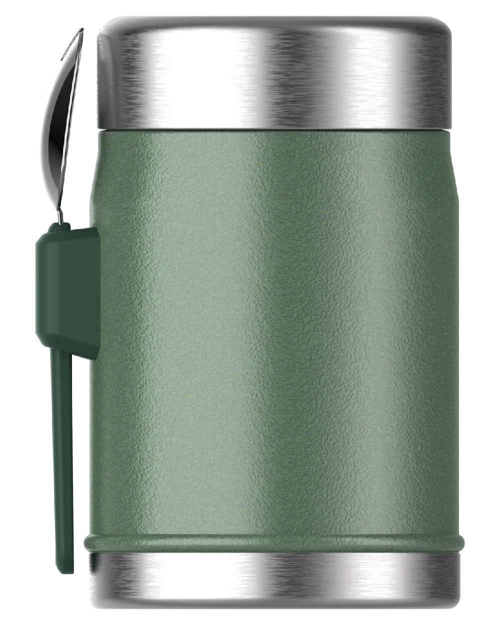 Hammertone Green coloured Stanley Classic Legendary Food Jar and Spork 0.4L on white background #colour_hammertone-green