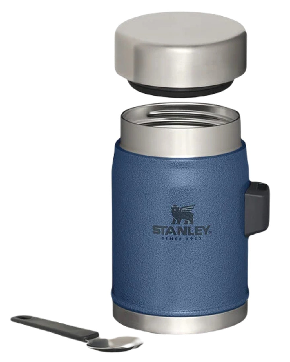 Hammertone Lake coloured Stanley Classic Legendary Food Jar and Spork 0.4L on white background #colour_hammertone-lake