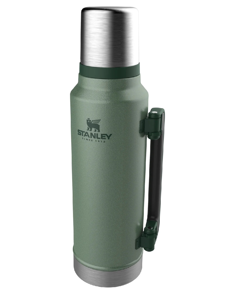 Hammertone Green coloured Stanley Classic Vacuum Bottle 1.4L on white background #colour_hammertone-green