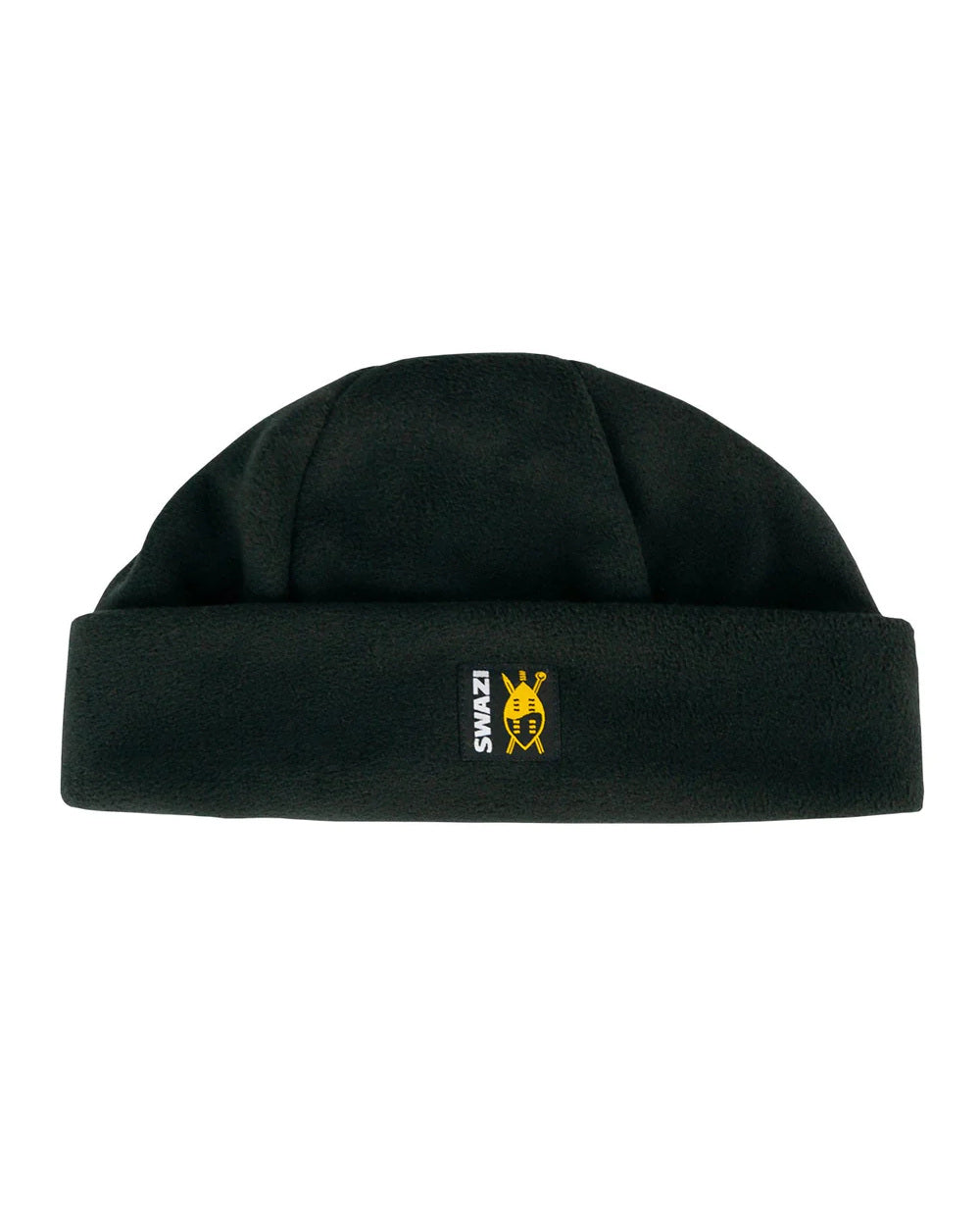 Black Coloured Swazi Hasbeanie on white background #colour_black