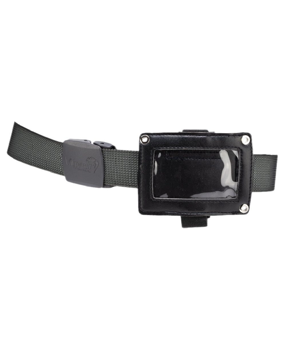 Black Coloured Viper 3 Way ID Holder on white background #colour_black