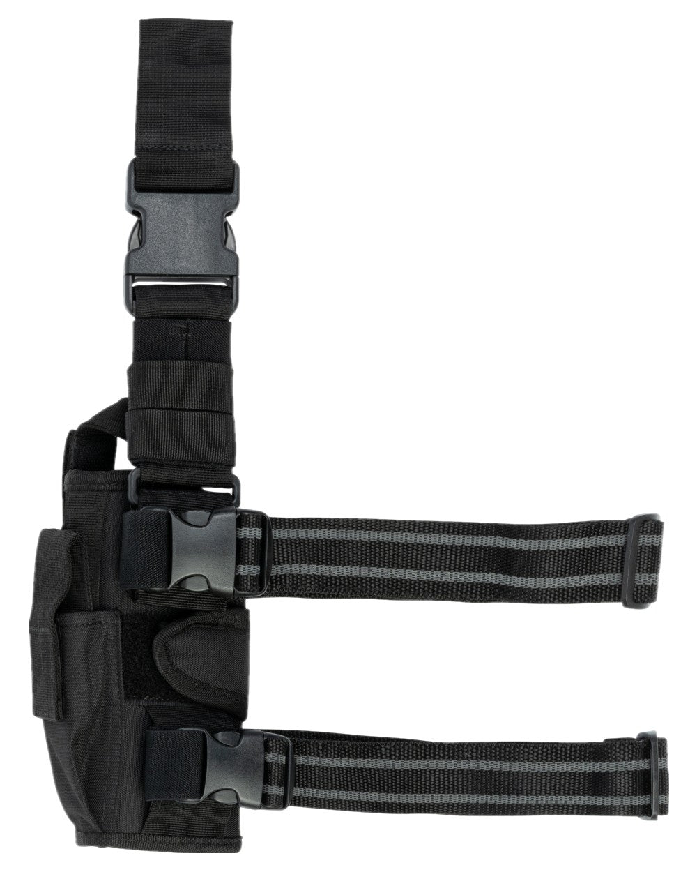 Black Coloured Viper Adjustable Holster on white background #colour_black