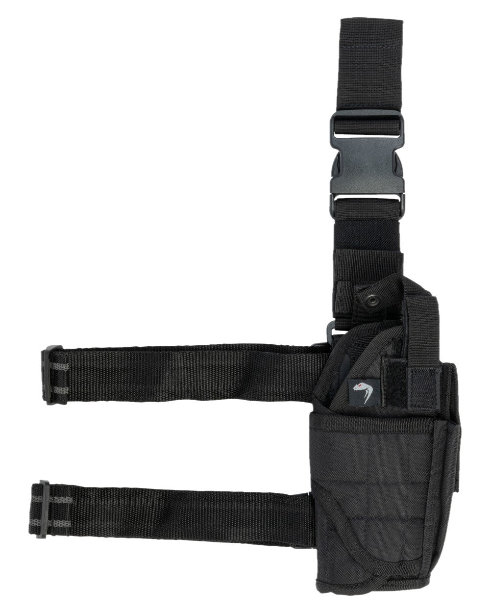 Black Coloured Viper Adjustable Holster on white background #colour_black