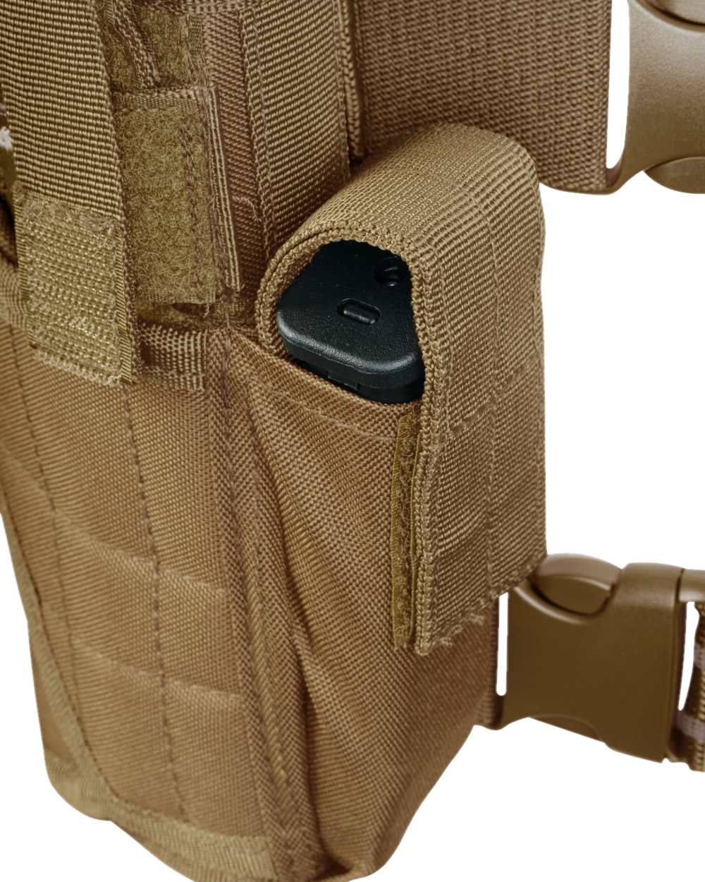 Coyote Coloured Viper Adjustable Holster on white background #colour_coyote