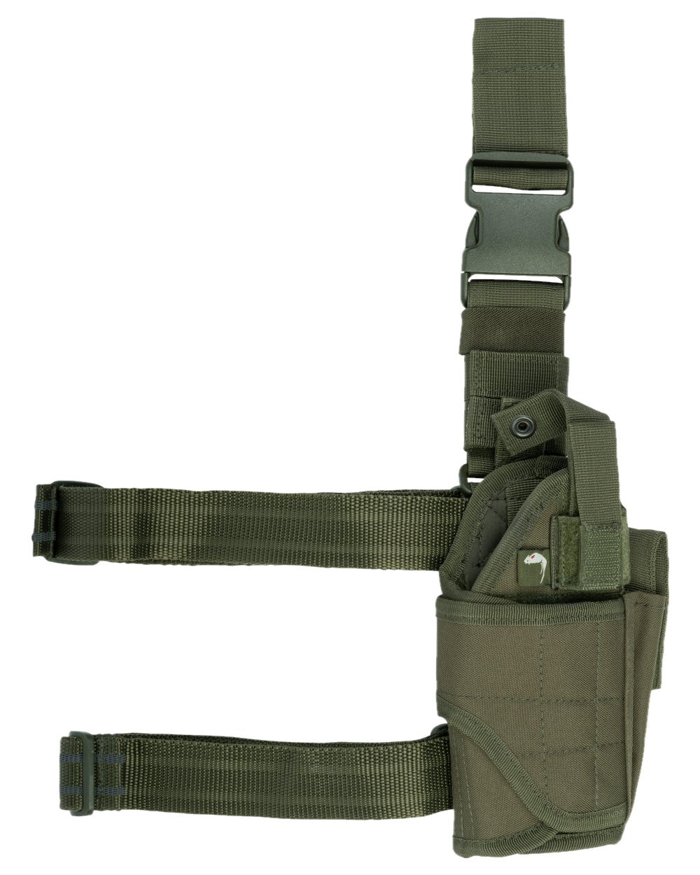 Green Coloured Viper Adjustable Holster on white background #colour_green