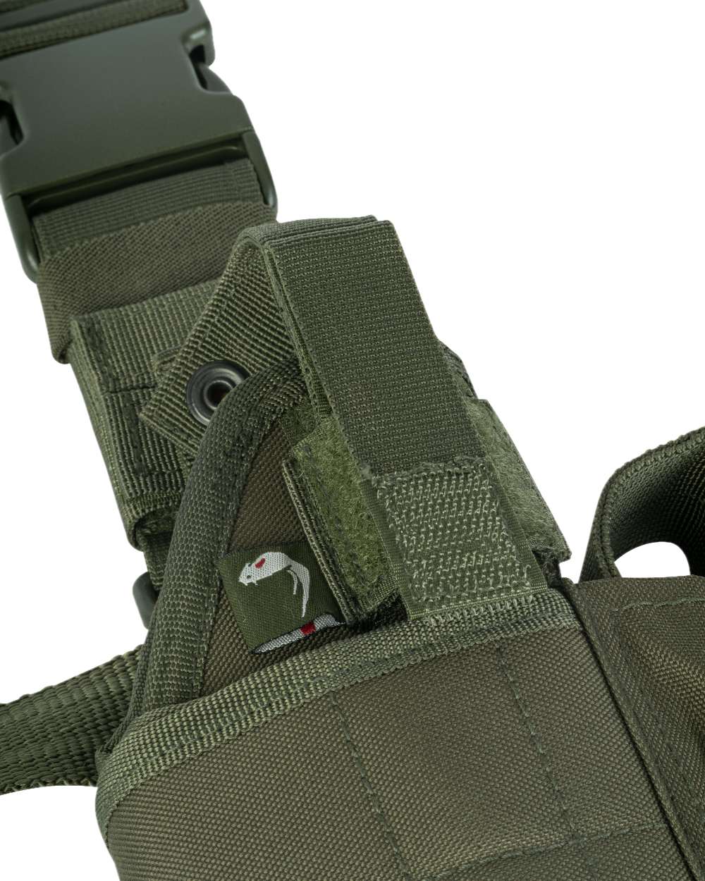 Green Coloured Viper Adjustable Holster on white background #colour_green