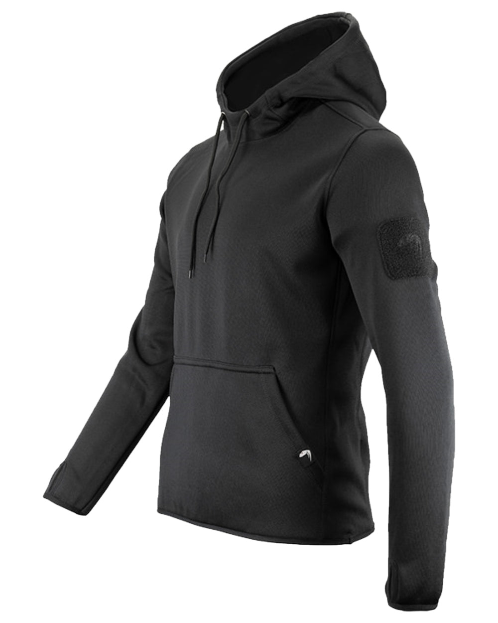 Black Coloured Viper Armour Hoodie on white background #colour_black