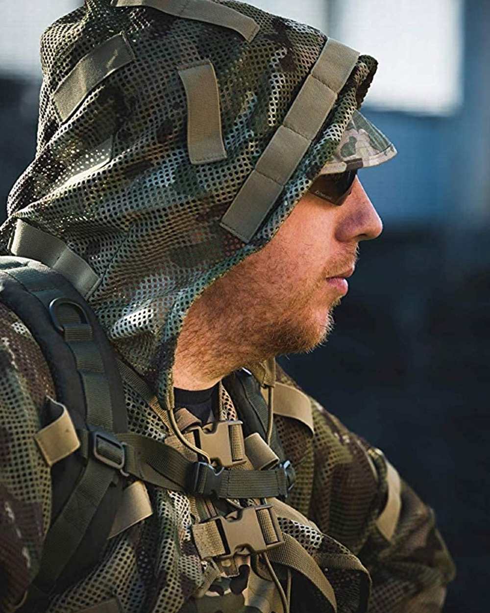 Camo Coloured Viper Concealment Vest on blurry background #colour_camo