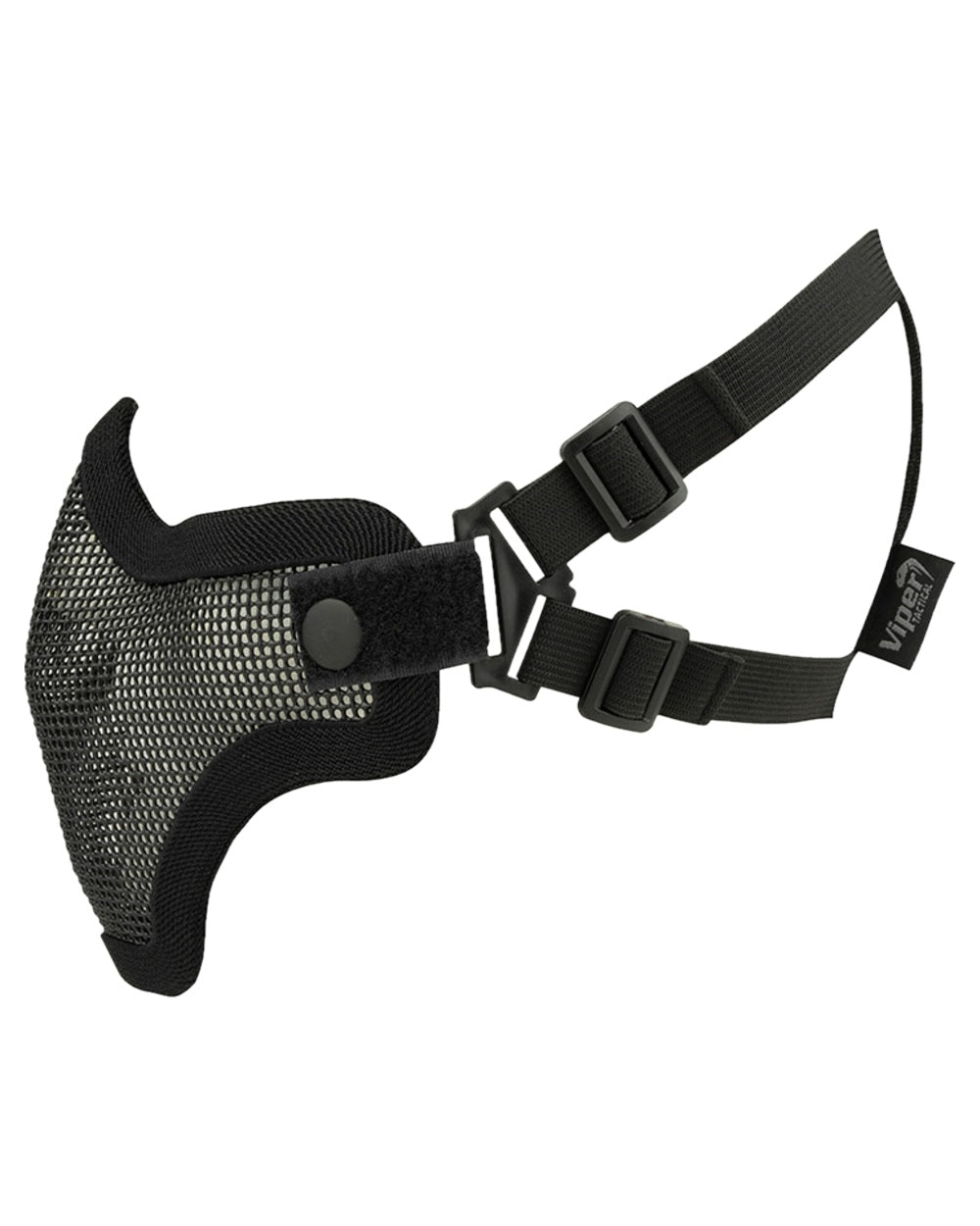 Black Coloured Viper Crossteel Face Mask on white background #colour_black