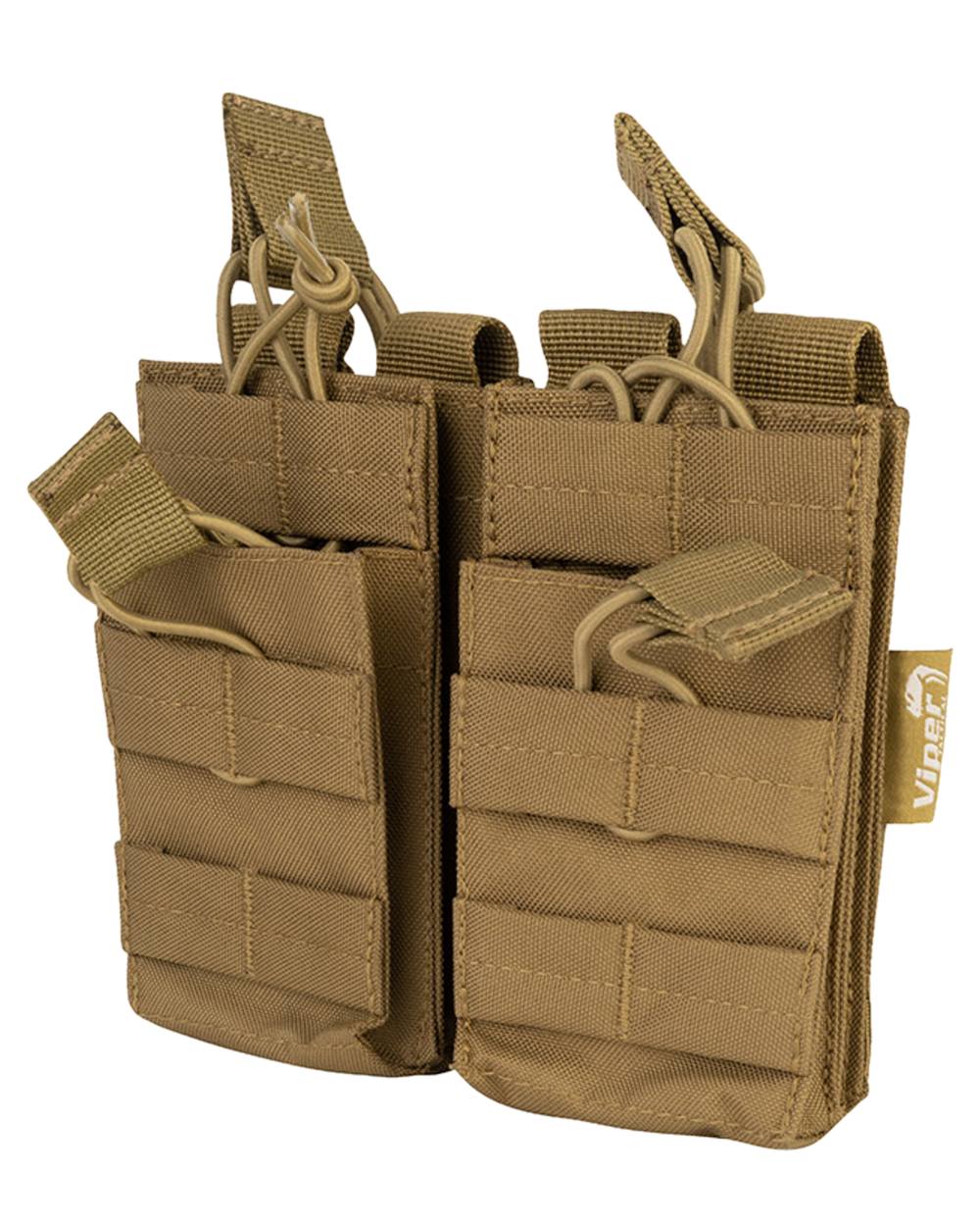 Coyote Coloured Viper Double Duo Mag Pouch on white background #colour_coyote