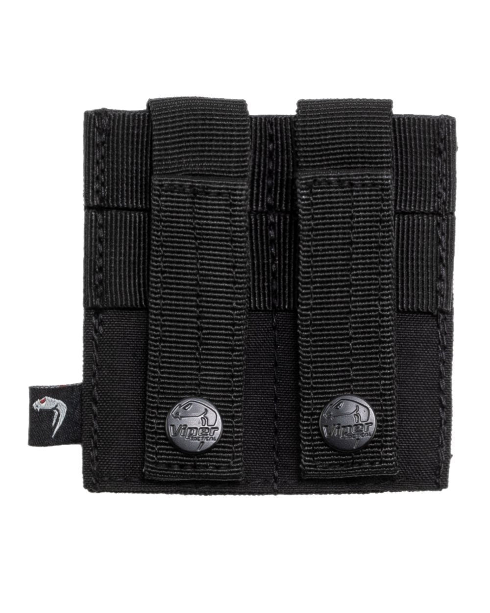 Black Coloured Viper Double Pistol Mag Plate on white background #colour_black