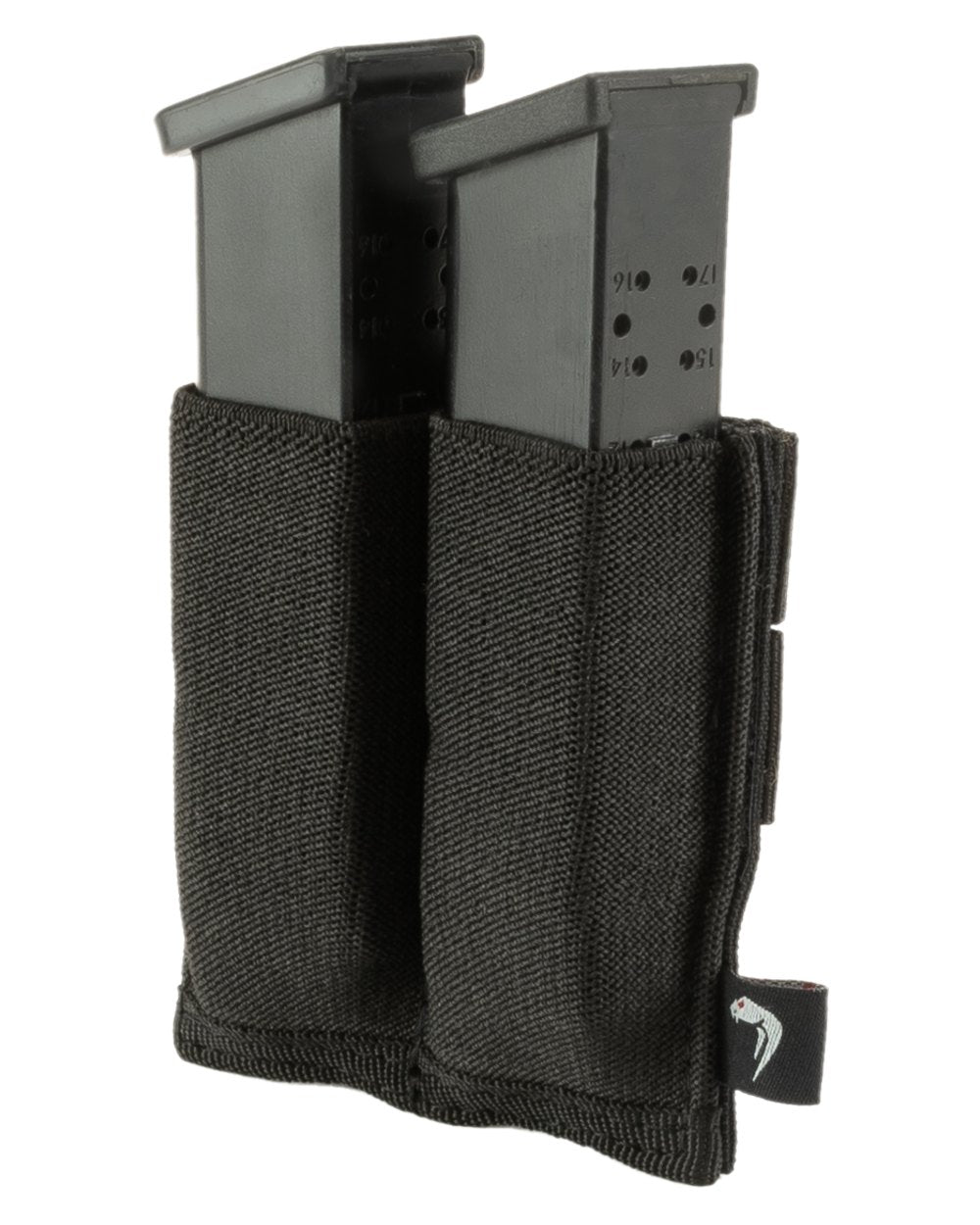 Black Coloured Viper Double Pistol Mag Plate on white background #colour_black