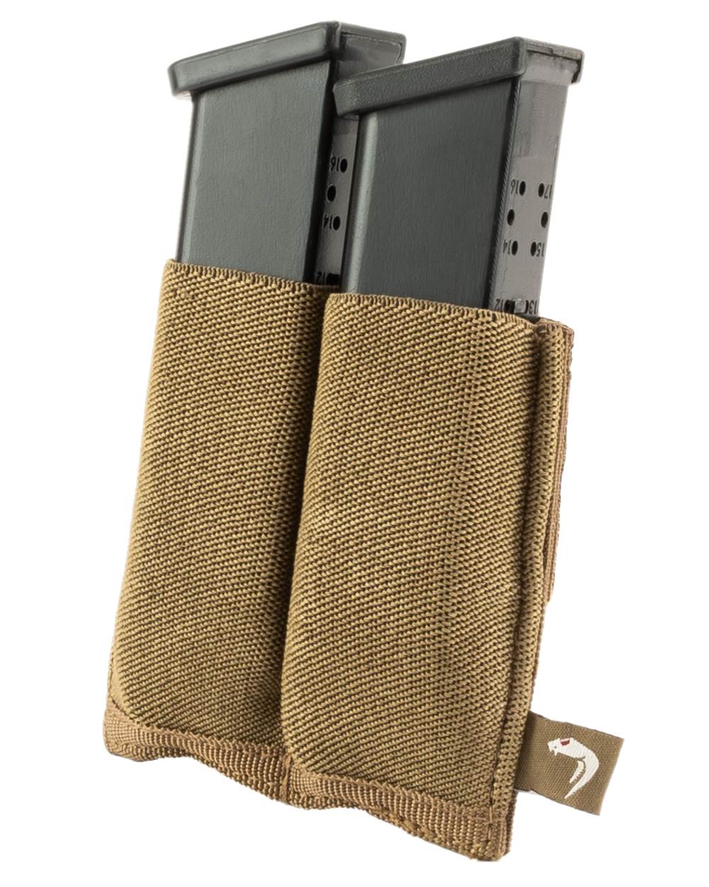 Dark Coyote Coloured Viper Double Pistol Mag Plate on white background #colour_dark-coyote