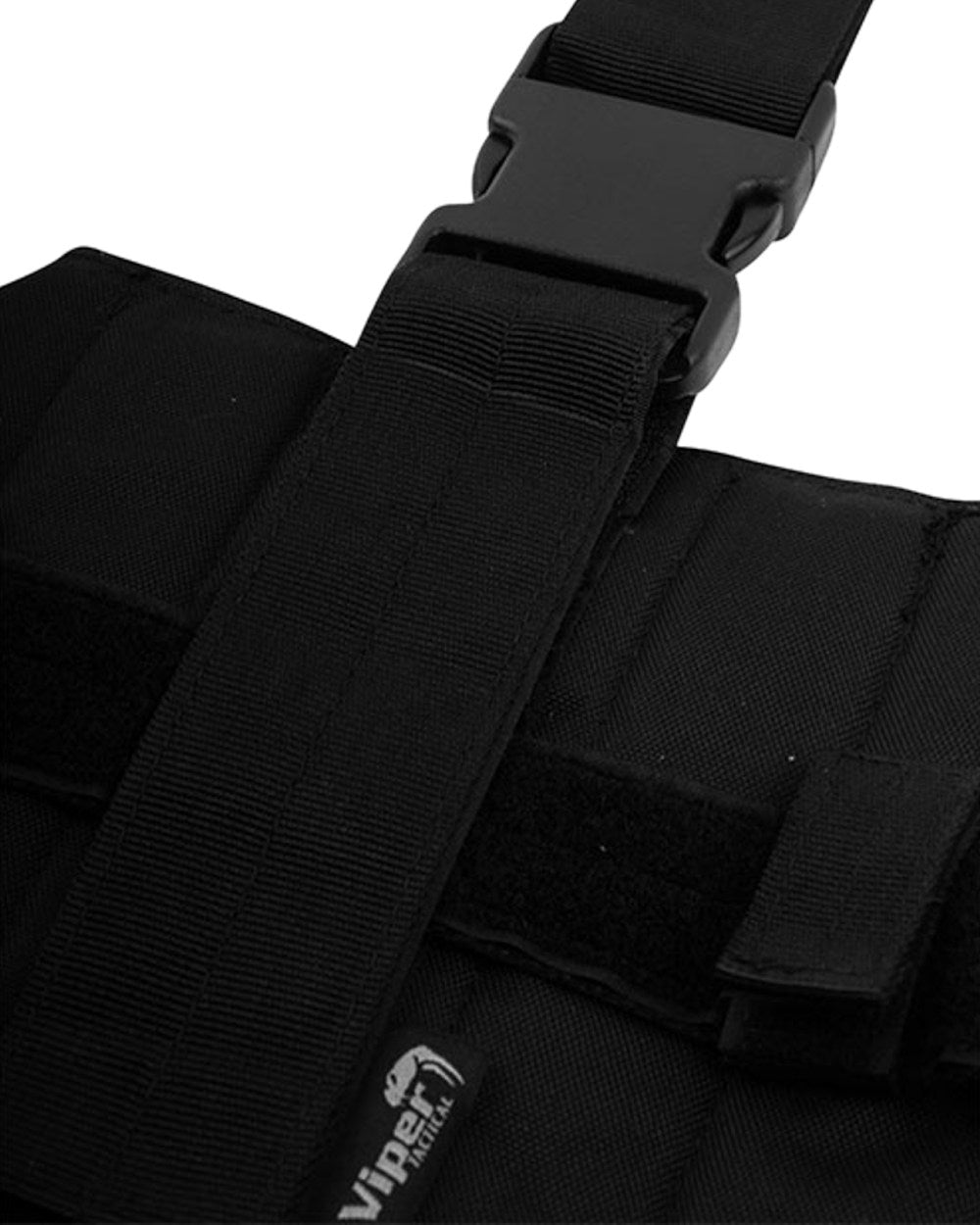 Black Coloured Viper Elite Dropleg Platform on white background #colour_black