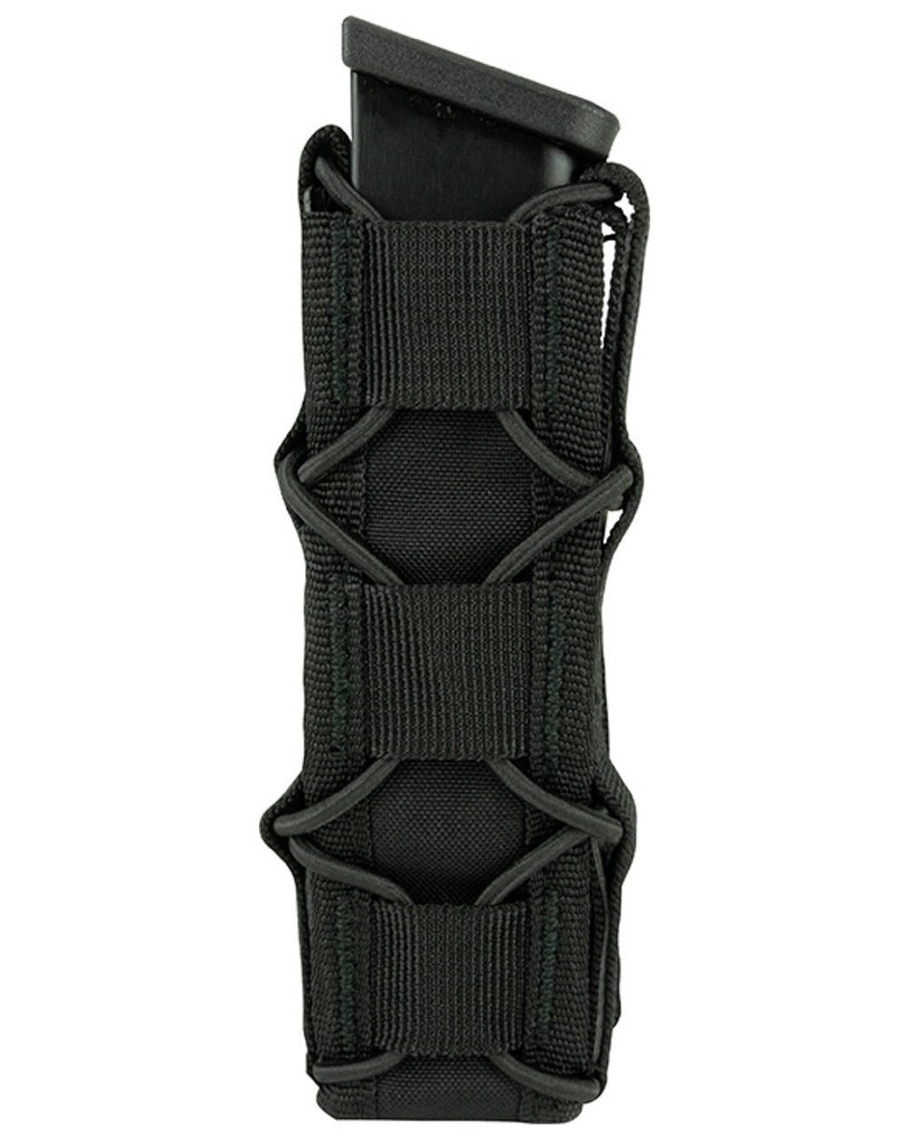 Black Coloured Viper Elite Extended Pistol Mag Pouch on white background #colour_black