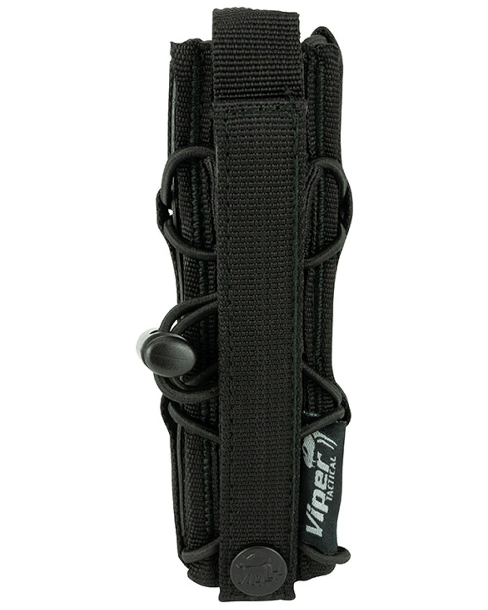 Black Coloured Viper Elite Extended Pistol Mag Pouch on white background #colour_black
