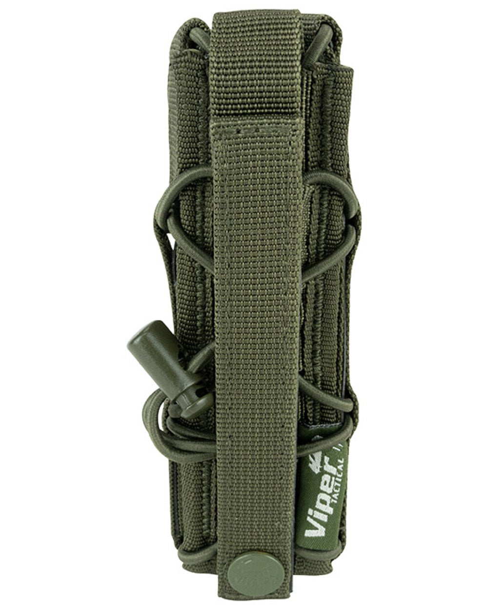 Green Coloured Viper Elite Extended Pistol Mag Pouch on white background #colour_green