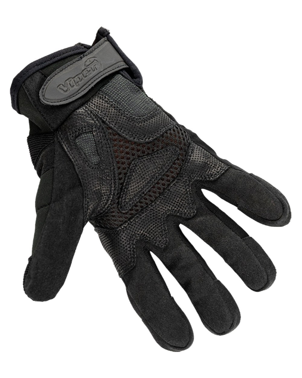 Black Coloured Viper Elite Gloves on white background #colour_black