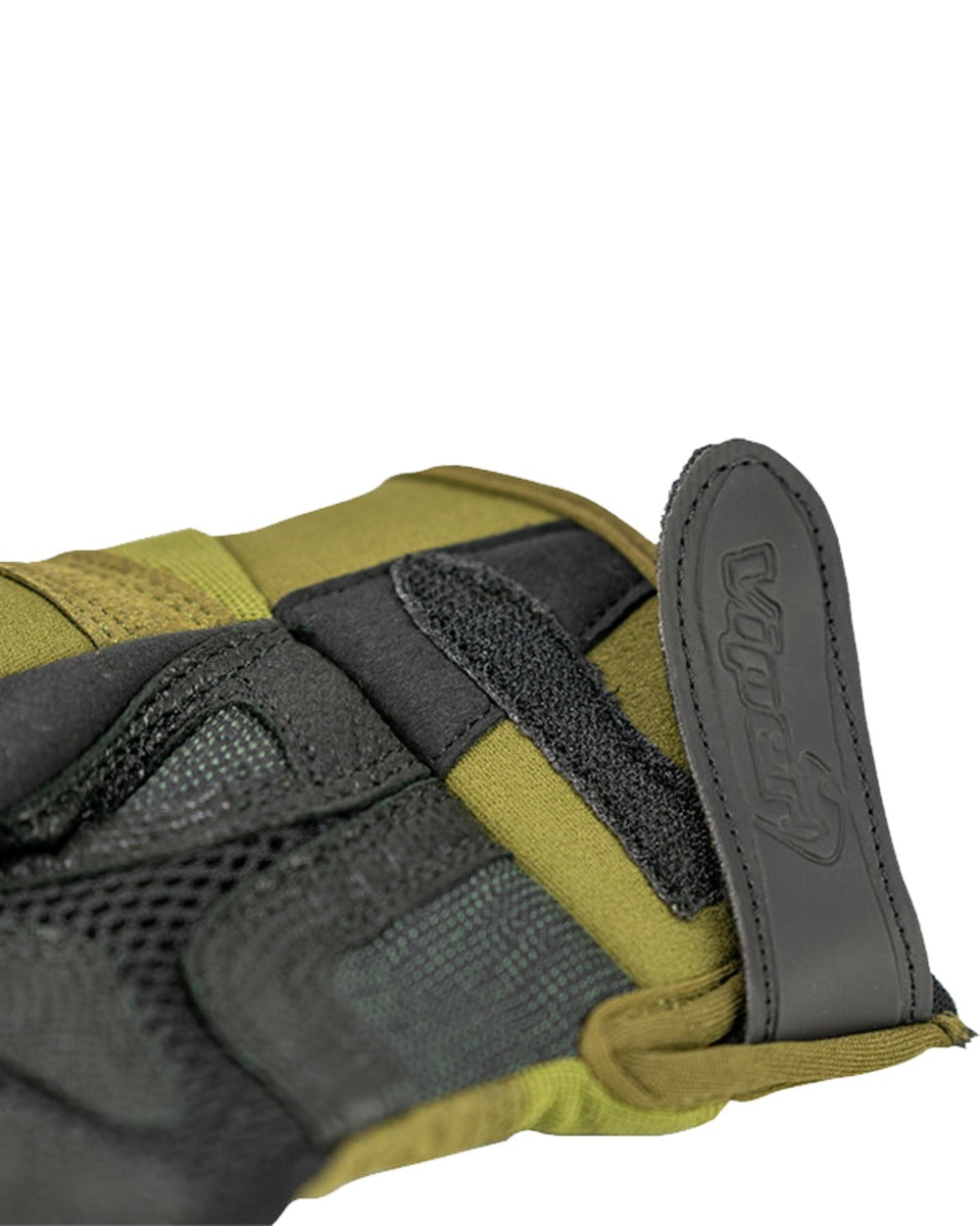 Green Coloured Viper Elite Gloves on white background #colour_green