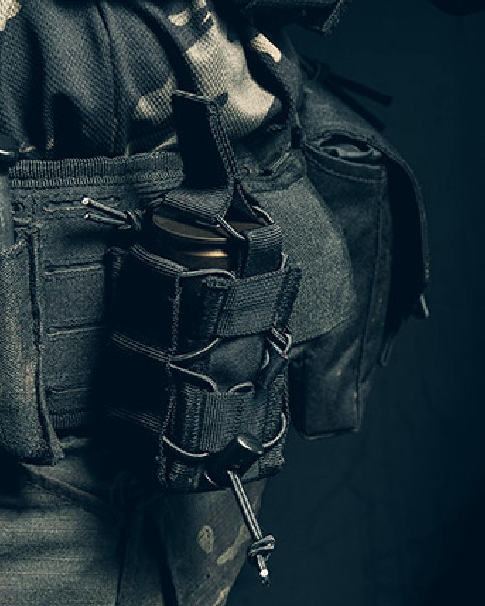Black Coloured Viper Elite Grenade Pouch on blurry background #colour_black