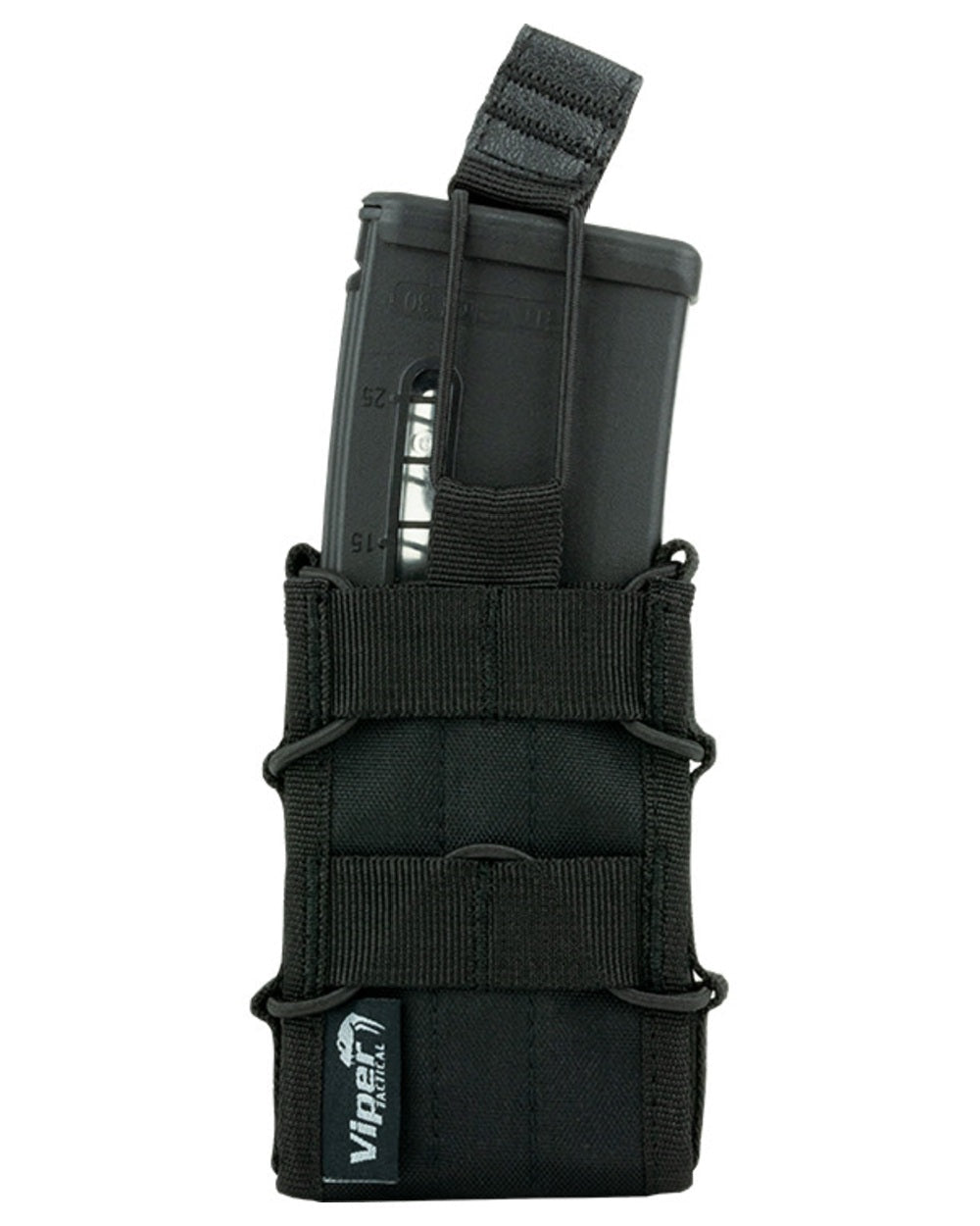 Black Coloured Viper Elite Mag Pouch on white background #colour_black