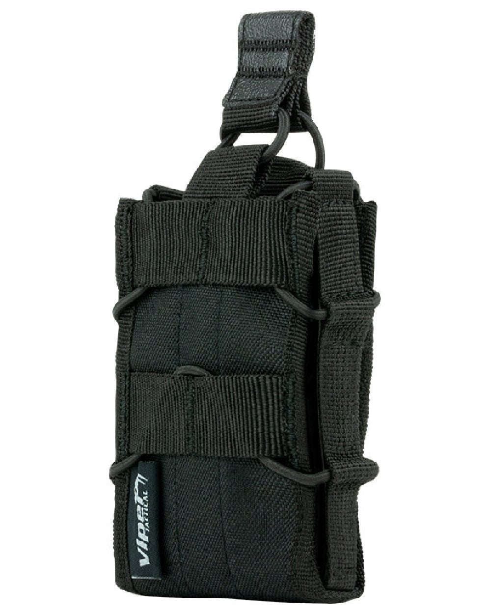 Black Coloured Viper Elite Mag Pouch on white background #colour_black