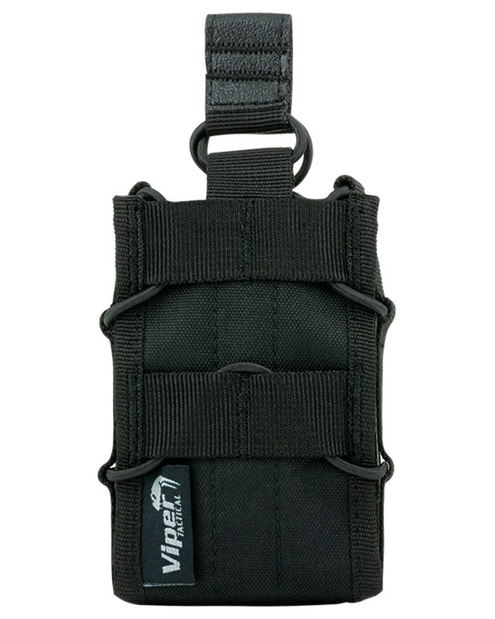 Black Coloured Viper Elite Mag Pouch on white background #colour_black