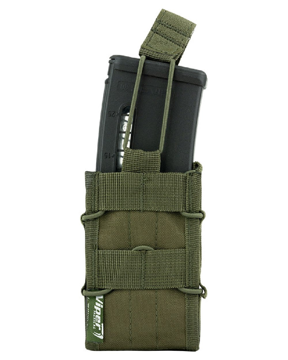 Green Coloured Viper Elite Mag Pouch on white background #colour_green