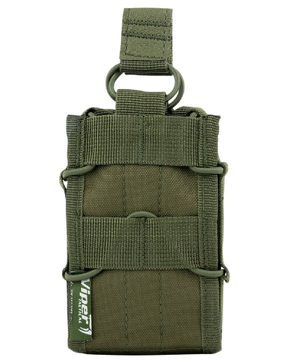 Green Coloured Viper Elite Mag Pouch on white background #colour_green