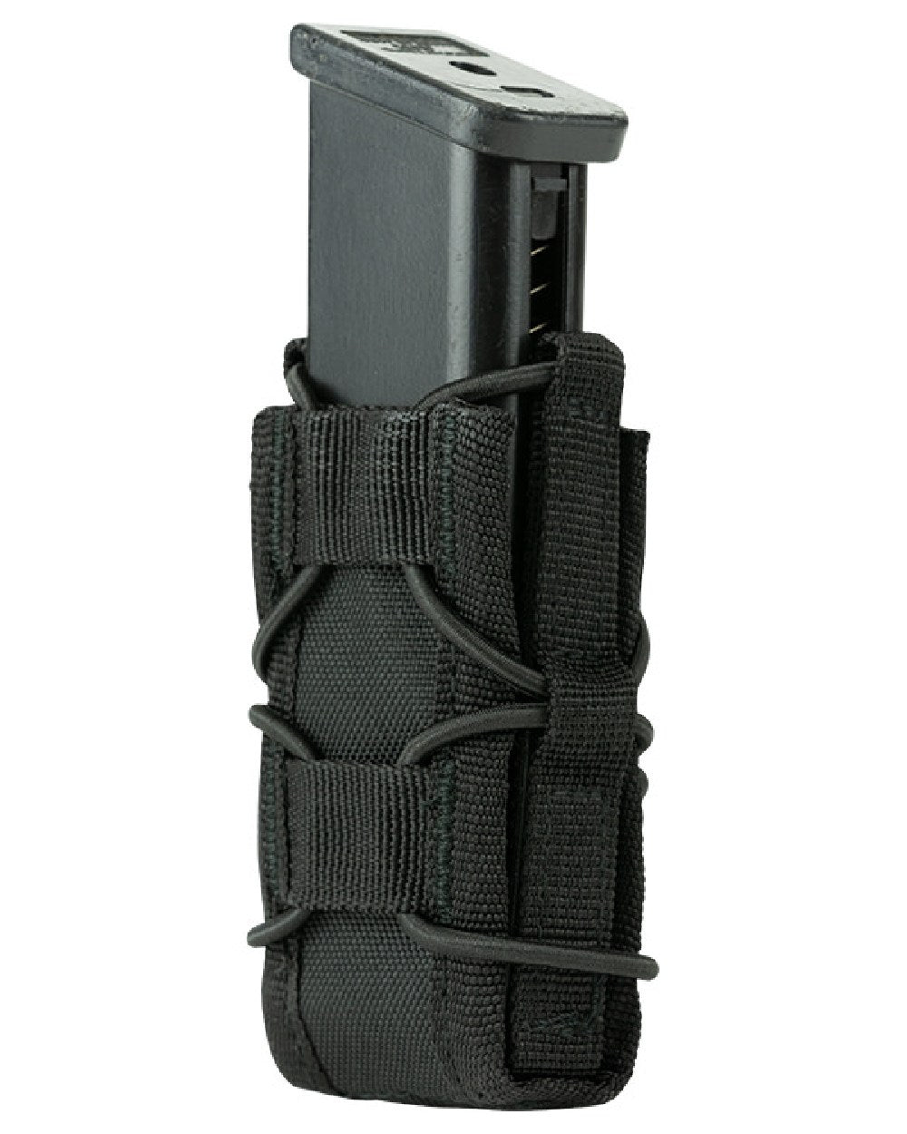 Black Coloured Viper Elite Pistol Mag Pouch on white background #colour_black