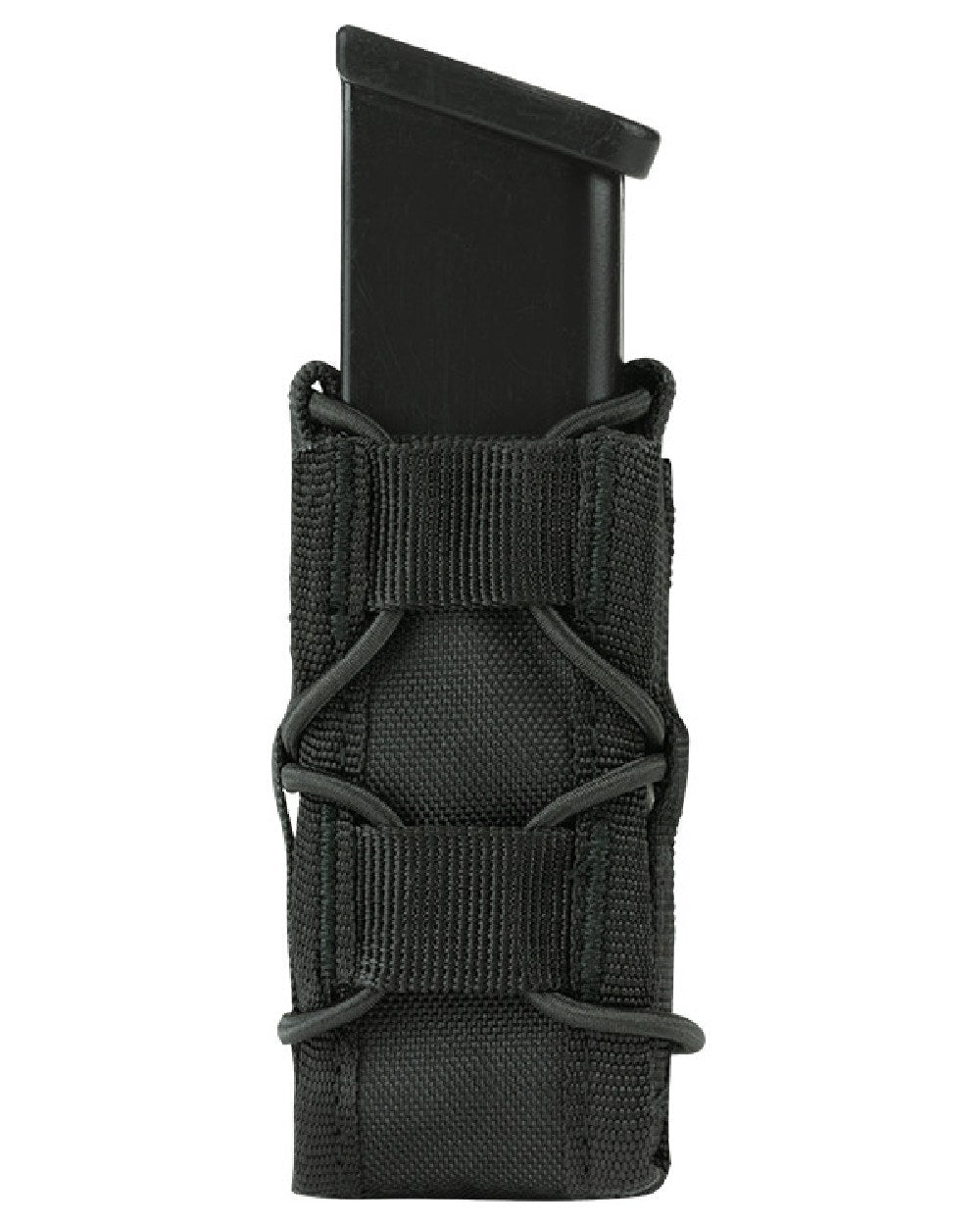 Black Coloured Viper Elite Pistol Mag Pouch on white background #colour_black