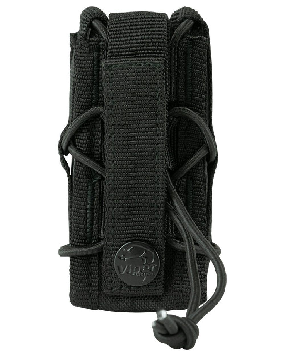 Black Coloured Viper Elite Pistol Mag Pouch on white background #colour_black