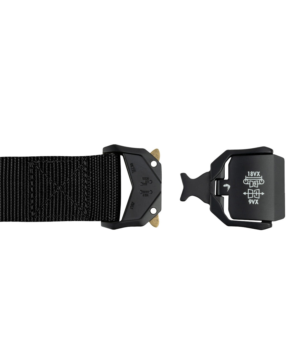 Black Coloured Viper Fast Belt on white background #colour_black