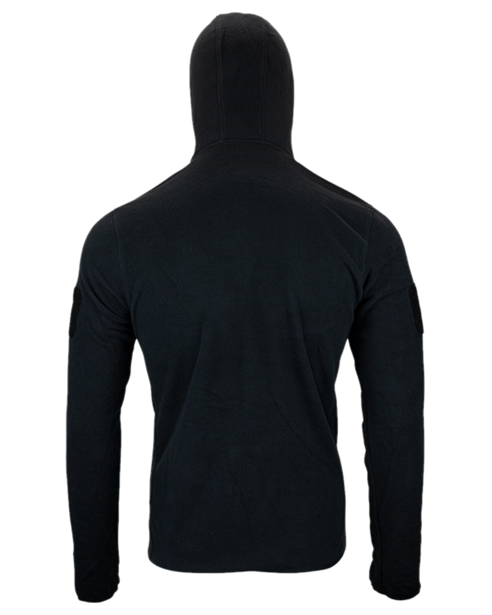 Black Coloured Viper Fleece Hoodie on white background #colour_black