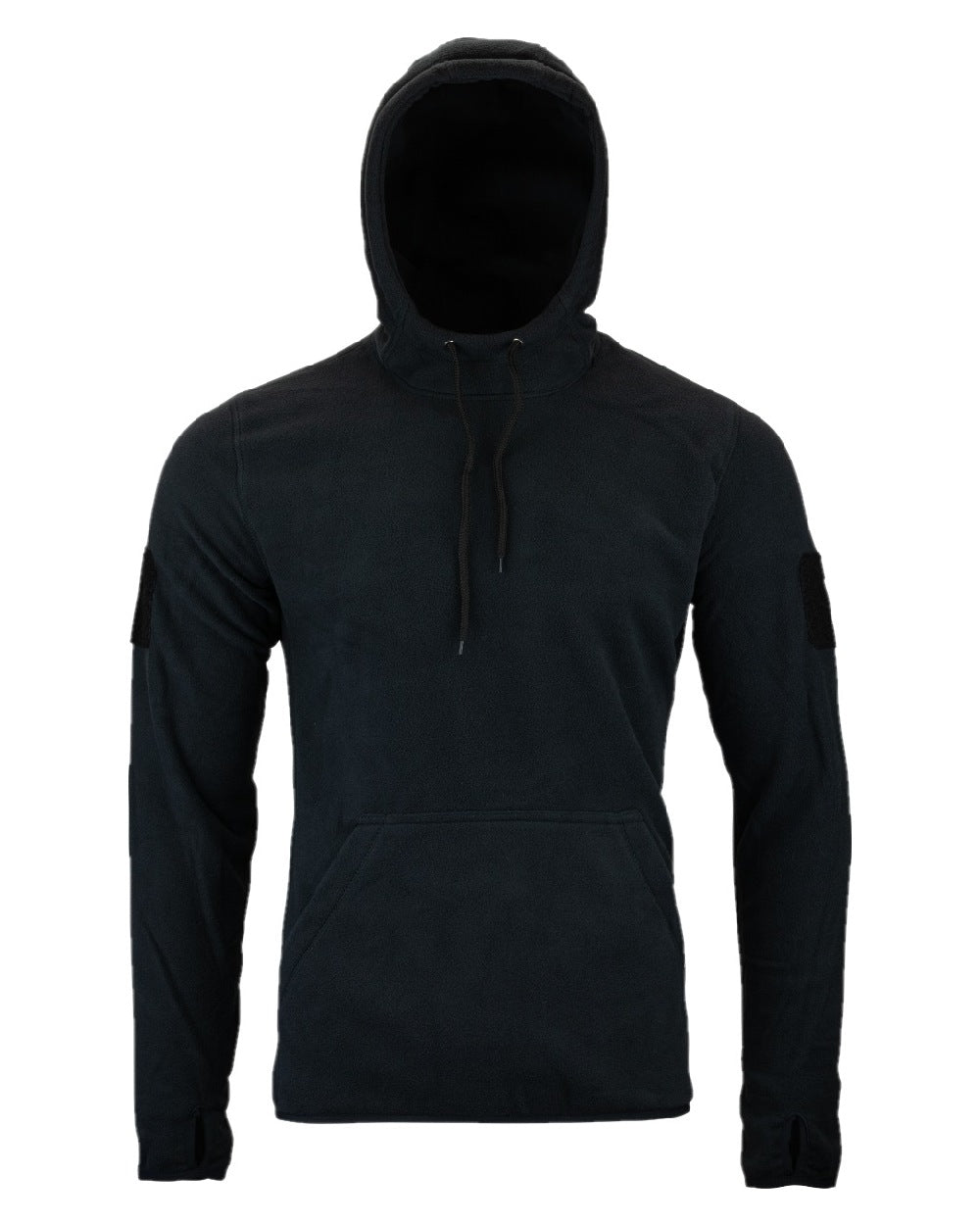 Black Coloured Viper Fleece Hoodie on white background #colour_black