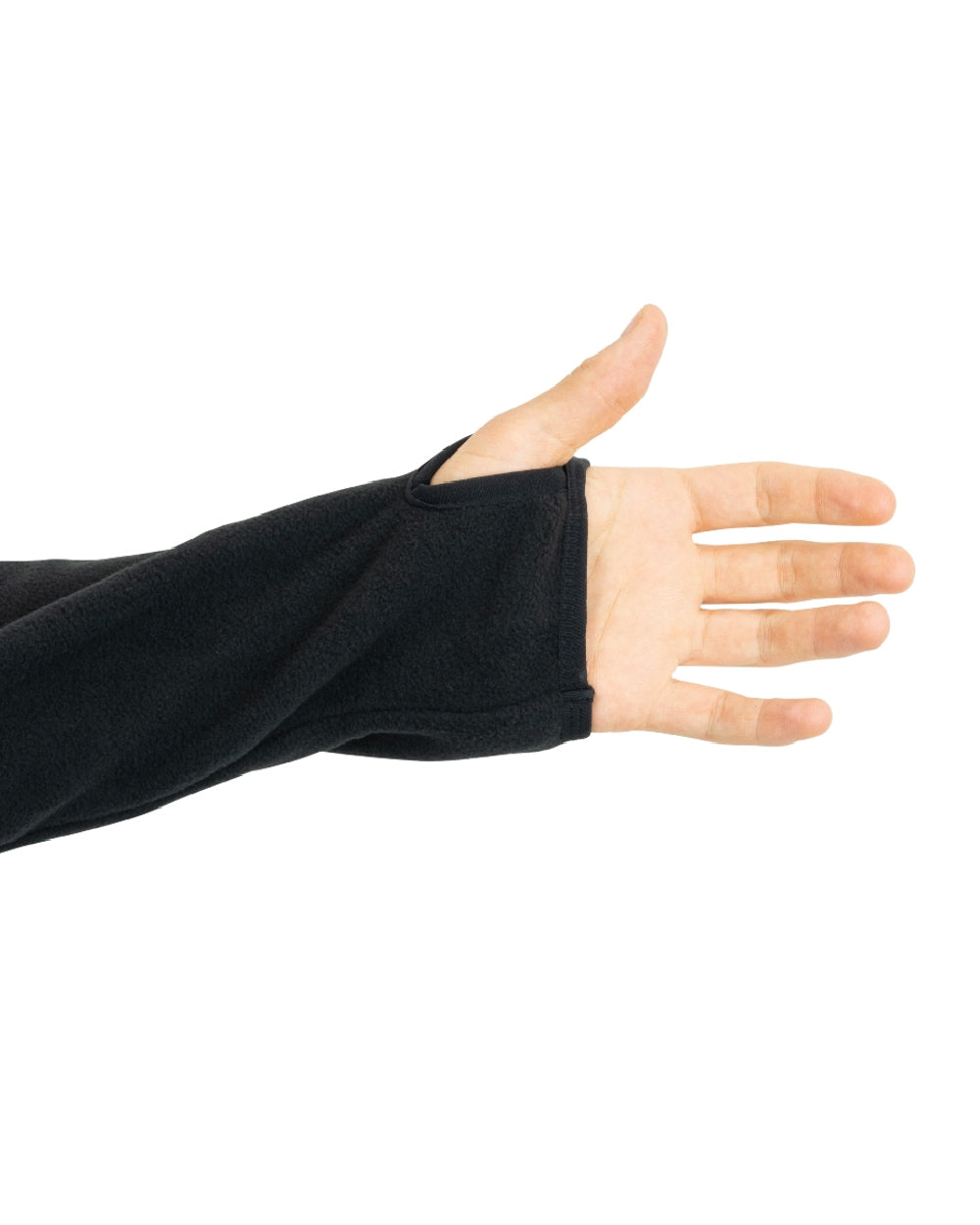 Black Coloured Viper Fleece Hoodie on white background #colour_black