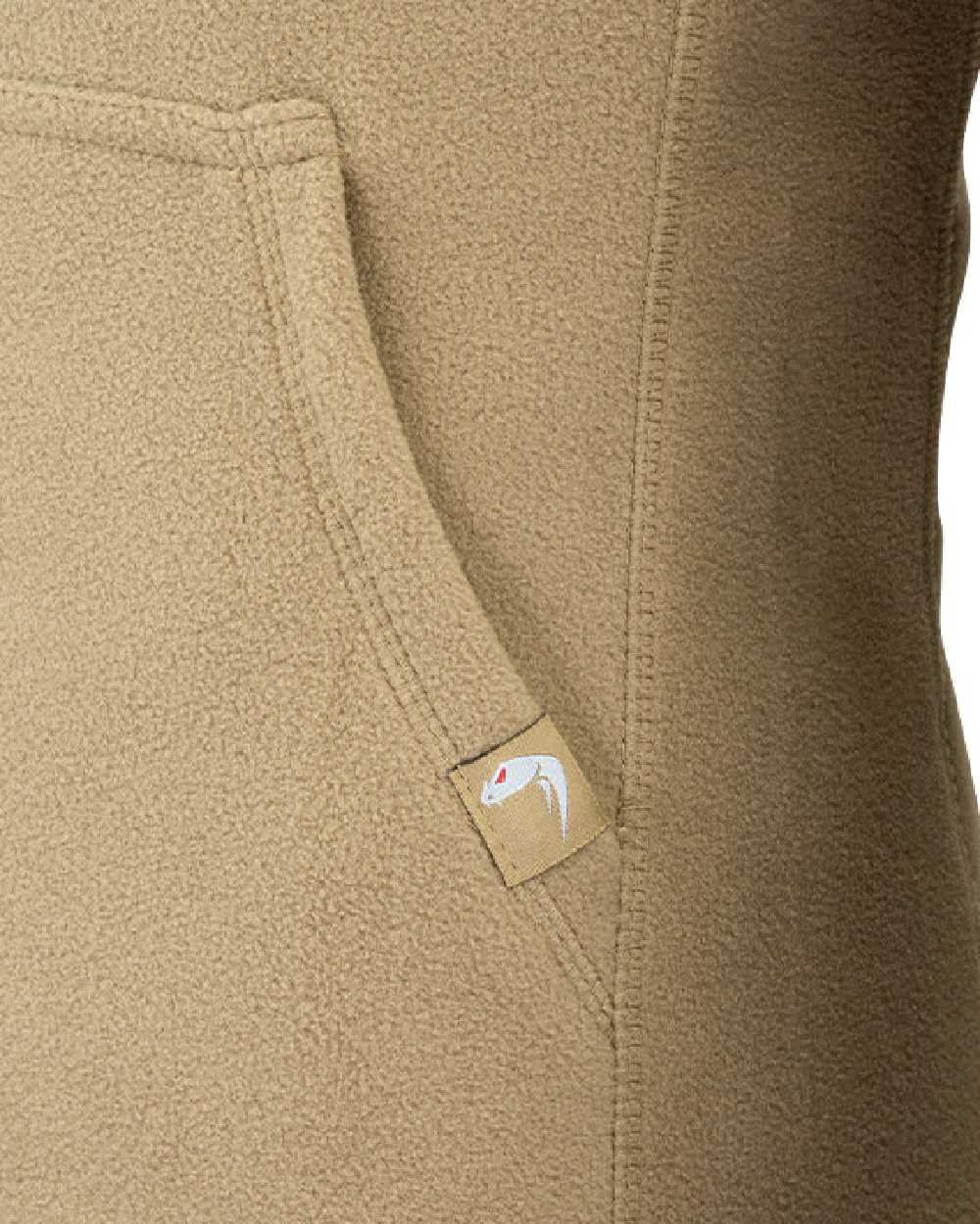 Coyote Coloured Viper Fleece Hoodie on white background #colour_coyote